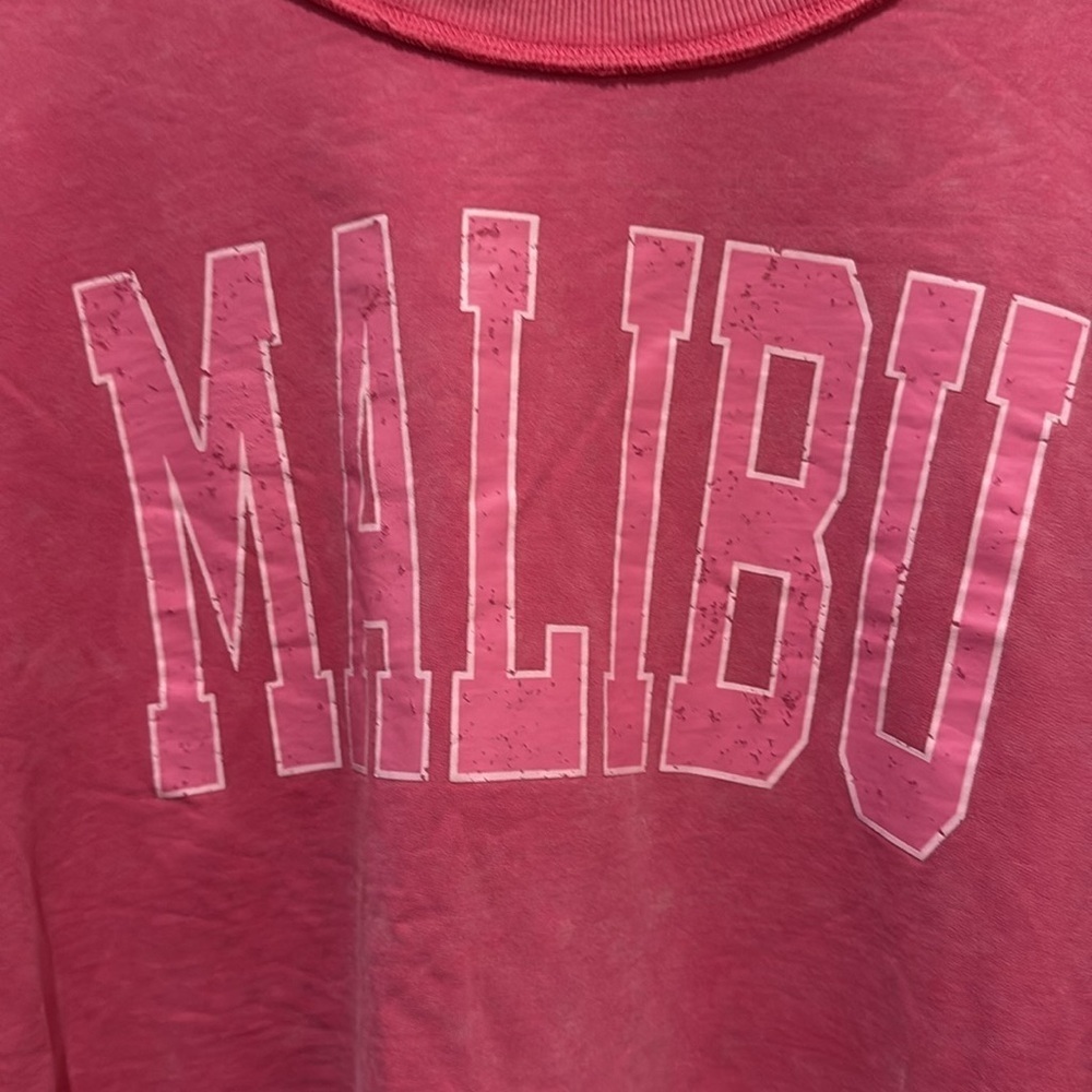 Malibu Pink Shirt Fantastic Fawn oversized short sleeve sweatshirt 🩷 Beachwear 🩷 - Picture 5 of 7